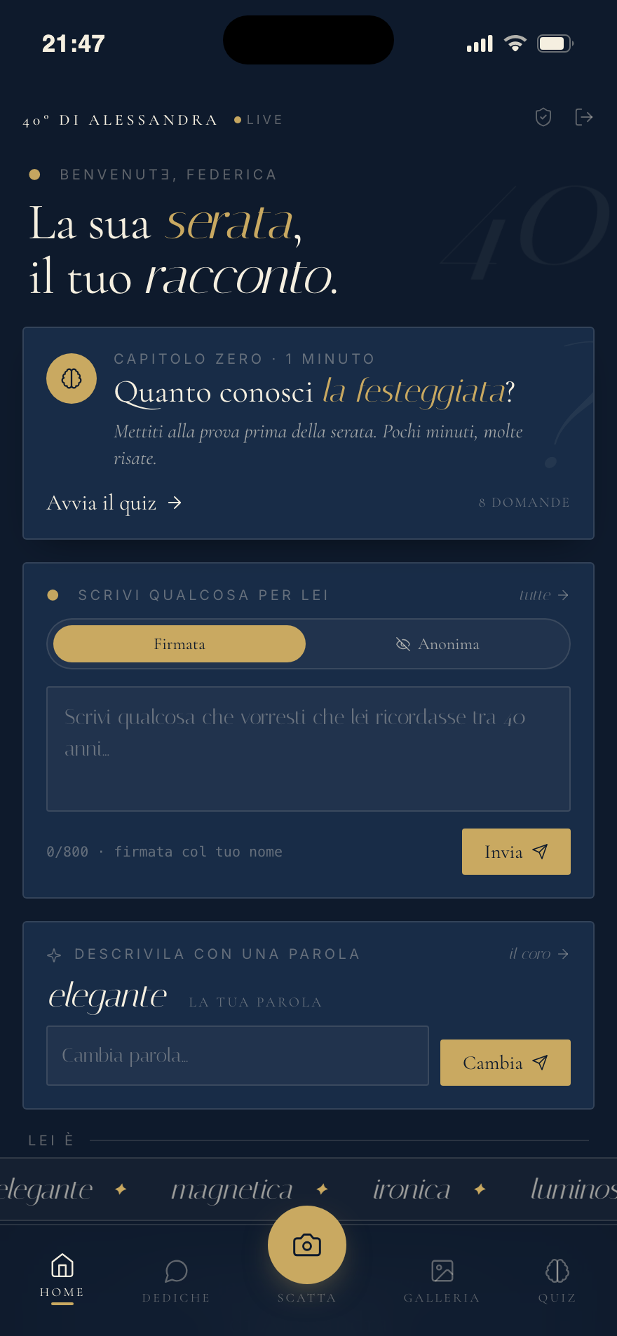 Lume, la webapp vista da smartphone